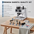 thumbnail image 4 of Gaderth 20 Bar Pressure Stainless Steel Espresso Machine with Grinder, 1.5L Removable Water Tank, Milk Frother Steam Wand for Latte/Cappuccino, Adjustable Shot Volume, 4 of 7
