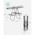 thumbnail image 5 of SONGMICS Tendedero, Plegable de 2 Niveles, Alas Ajustables en Altura, con Clips para Calcetines, 33 Barras para Secar la Ropa, Negro, 5 of 5