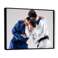 thumbnail image 2 of Designart "Martial Arts Judo Fighters" Martial Arts Floater Framed Wall Art Prints, 2 of 5