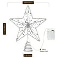 thumbnail image 2 of Christmas Star Tree Topper, 11.8 Inch Christmas Tree Star Topper with Lights and Beads, Battery Operated Tree Toppers Christmas Decorations Xmas Tree Holiday Party, Silver, 2 of 9