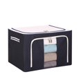 thumbnail image 2 of Caja de almacenamiento de tela Oxford, caja de tela plegable con marco de acero, caja de almacenamiento para el hogar, caja de almacenamiento de ropa de gran capacidad, caja de almacenamiento de, 2 of 3