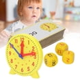 thumbnail image 3 of Kids Learning Clock, Time Identify Easy Rotation 3 Dices Kids Teaching Clock Toy  For Home Use For Children, 3 of 8