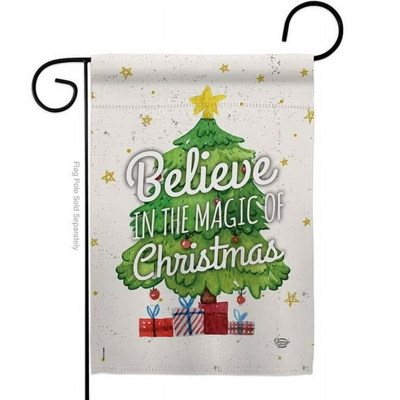 Ornament Collection G191062-BO 13 x 18.5 in. Magic of Christmas Garden Flag with Winter Double-Sided Decorative Vertical Flags House Decoration Banner Yard Gift
