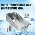 thumbnail image 2 of KFFKFF 6 Set Hospitality Trays, Comprehensive Anti-Stick Steam Tray, 0.8mm Durable Stainless Steel Dining Hall Steam Table Tray, 6-Inch Depth Professional Table Tray, 2 of 9