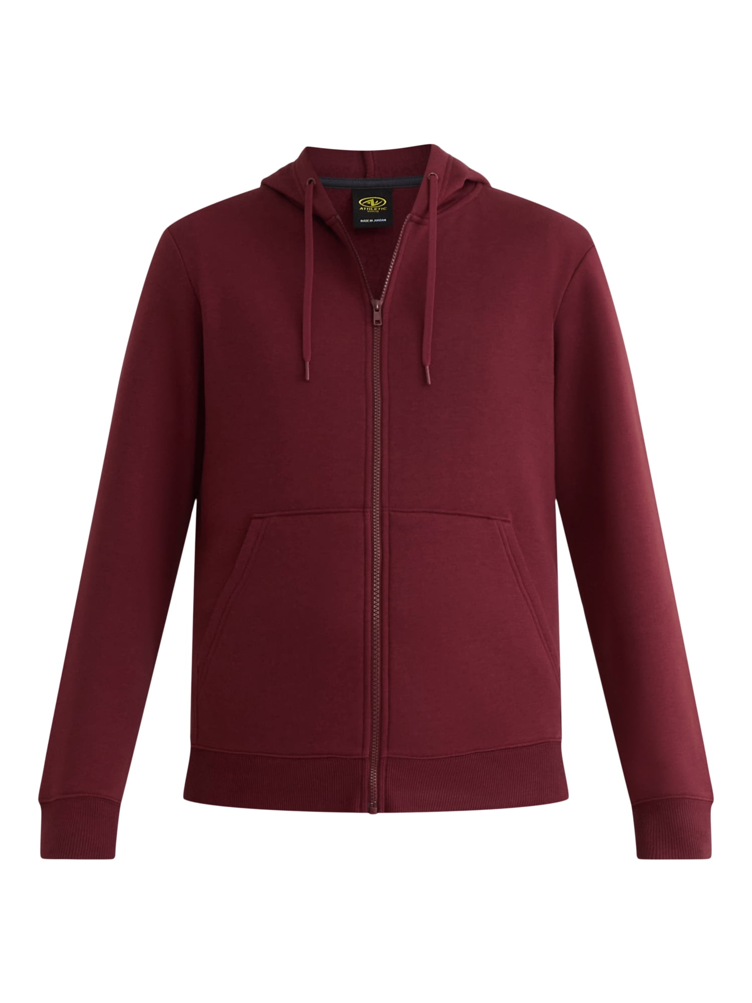 Athletic Works Men's and Big Men's Zip Up Fleece Hoodie Sweatshirt, Sizes S-5XLT