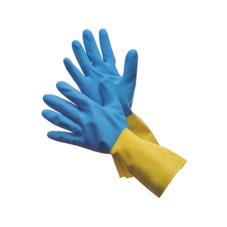 Blue Neoprene Over Yellow Latex Gloves. Size: Small Lot of 1 Pack(s) of 1 Pair