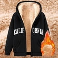 thumbnail image 4 of California Hoodie Fall Winter Fleece Lined Zip Up Hoodies with Pocket Streetwear Hooded Sweatshirt Hoodie Women Jacket, 4 of 6