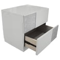 thumbnail image 3 of Best Master Naple 2-Drawer Poplar Wood  Bedroom Nightstand in Gray/Silver Line, 3 of 3