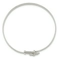 thumbnail image 2 of G & W Sterling Silver Polished/Antiqued Butterfly 4mm Adjustable Children's Bangl, 2 of 3