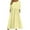 Yellow, variant on WIZUTIZ Eyelet Dress for Women Crochet Cutout with Pockets Casual Baggy High Waist Solid Sun Dresses Elbow-Length Round Neck Sun Dresses for Women's Midi Dress Thin Dress Pink