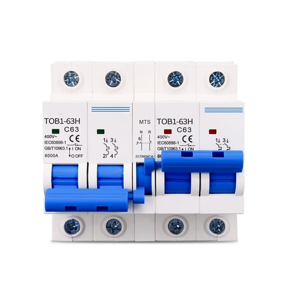 2P 2P   AC Dual power Manual transfer switch Circuit breaker MCB 50HZ/60HZ