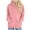 Pink, variant on cocolona Womens Solid Hoodies Long Sleeve Drawstring Hooded Sweatshirts Fall Fashion Casual Pullover Tops Winter Clothes