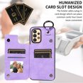 thumbnail image 6 of Nalacover for Samsung Galaxy A13 4G Wallet Case with Card Slots & Metal Finger Ring, Durable PU Leather Back Double Magnetic Botton Flip Kickstand Purse Shockproof Phone Case,Purple, 6 of 10