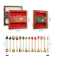 thumbnail image 5 of Juego de 4 tenedores y cucharas navideñas, vajilla de acero inoxidable, juego de tenedores y cucharas de café, té y postre, 5 of 5