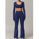 thumbnail image 2 of Conjuntos de entrenamiento for mujer, 2 piezas, sujetador deportivo, camiseta sin mangas, polainas de cintura alta, gimnasio, Yoga, ropa activa, Top de entrenamiento for mujer, 2 of 7