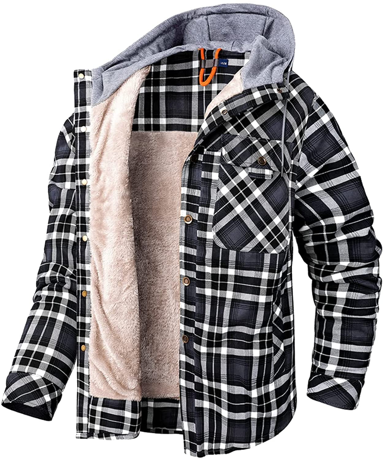 Men's Hooded Coat Casual Thicken Long 