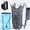 Grey, variant on Hydration Backpack with 2L Water Bladder,15L Lightweight Hiking Water Backpack,Cycling Hydration Pack with Detachable Net Bag, Insulated Hydration Bag for Biking,Climbing,Running(Black)