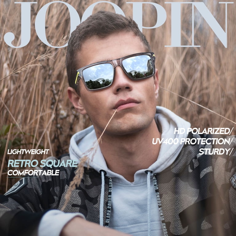 Joopin Sunglasses for Men Women, Polarized Vintage Square  display picture 3