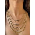 thumbnail image 4 of Jewelheart 10K Real Gold Mariner Chain 2.4mm Diamond Cut Anchor Link Necklace For Men Women, 4 of 5