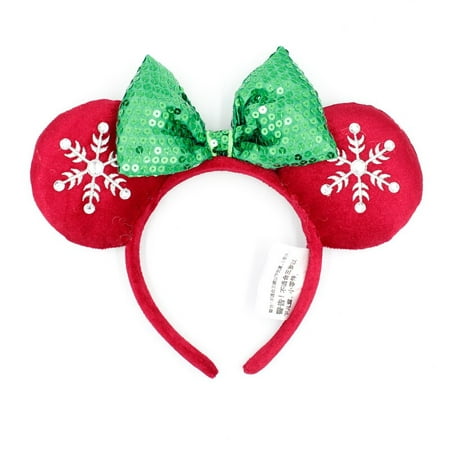 Disney oreilles bandeau gros nœuds paillettes casque Mickey Minnie ...