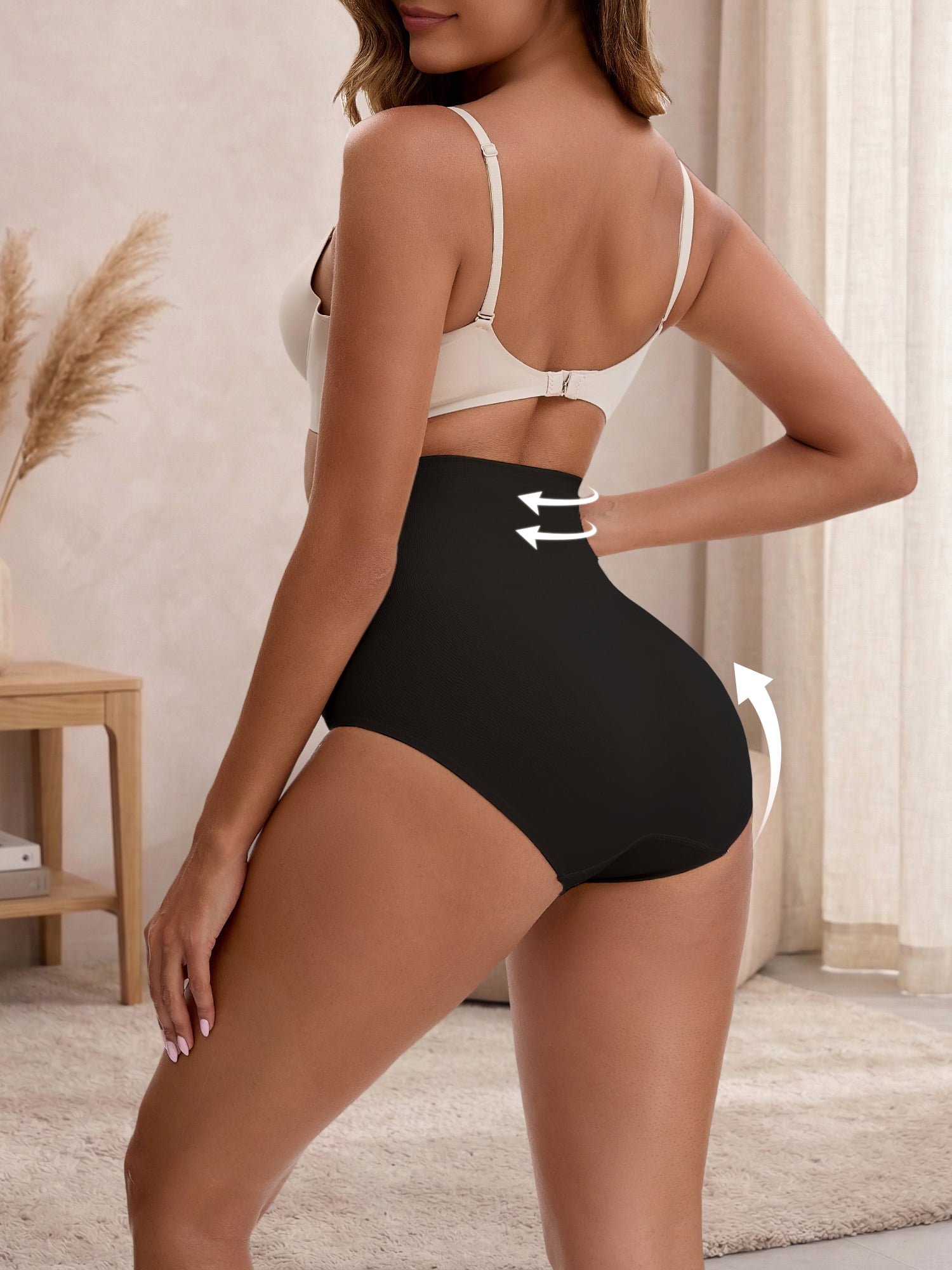 DARING DIVA Women's Briefs Tummy Control Shaping Underwear XL Black