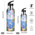 thumbnail image 2 of Yayeee 20oz Insulated Water Bottle Double Wall Stainless Steel with Flip Straw Lid, Pink Floral Window, 2 of 7