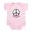 Petal Pink, variant on CafePress - Jewelled Peace Symbol Infant Bodysuit - Baby Light Bodysuit, Size Newborn - 24 Months