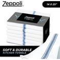 Zeppoli 15Pack Natural Cotton Dish Cloths, Classic White Kitchen