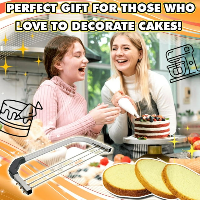 Rabais Chauds, Outil de Mise en Forme de Gâteau, Machine de Découpe de Couches, Acier Inoxydable, Base Antidérapante, pour Cuisson, Coupes Précises, Qualité Professionnelle, Essentiel de Cuisine, Cuisson à Domicile, Gâteaux de Mariage Akmoler