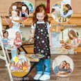 thumbnail image 6 of Paw Prints and Bones Kids Aprons for Girls and Boys,Adjustable Neck Strap Toddler Aprons for Kids Cooking Baking, 6 of 7