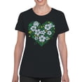 thumbnail image 2 of Floral Heart Graphic Women's T-shirt, 2 of 3
