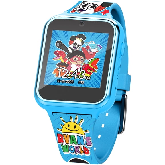 Ryan's World iTime Unisex Child Interactive Smart Watch Blue with Silicone Strap (RYW4006WM)