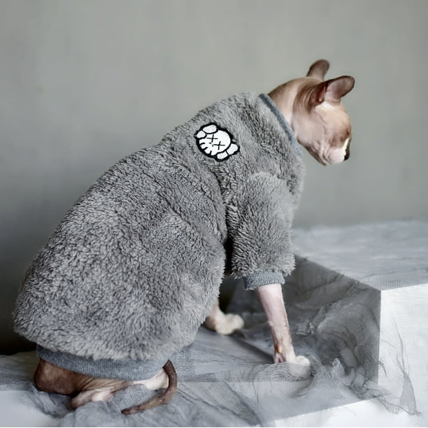 Hairless Cat Clothes Winter Warm Handmade Soft Cats Knitted Sweater Outfit  Sphynx Hoodies Pullover Sphinx Kitten Cat Supplies