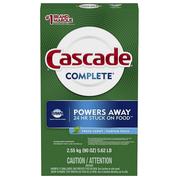 Cascade Complete Powder Dishwasher Detergent Fresh Scent 90 oz. (53991)