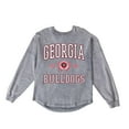 thumbnail image 6 of Women's Gameday Couture Gray Georgia Bulldogs Oversized Final Score Snow Wash Long Sleeve T-Shirt, 6 of 6