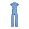 thumbnail image 4 of Strap Jumpsuit Women One Piece Romper Spring Summer Casual Style Solid Color Jumpsuit Female Playsuit Coverall, Summer Gifts for Women | CSEONE,Blue XL, 4 of 6