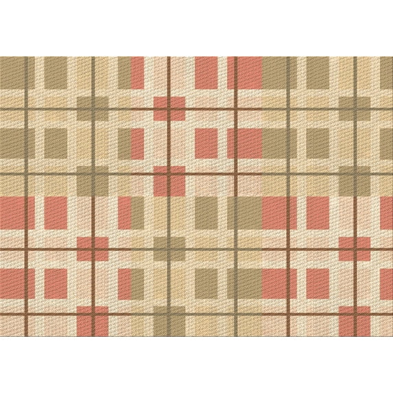 Ahgly Company Machine Washable Indoor Rectangle Transitional Bronze Brown Area Rugs, 4' x 6'