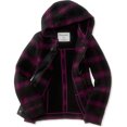 thumbnail image 2 of Aeropostale Abrigo de guisante de lana a cuadros con capucha para mujer, morado, grande Aeropostale chaquetón, 2 of 3
