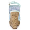 thumbnail image 3 of Sandalias De Cuña De Encaje Tacón De Plataforma Punta Abierta Para Mujeres Flor Azul 41, 3 of 6