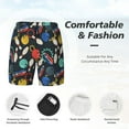 thumbnail image 2 of Kdxio Bowling Ball Print Men's Swim Trunks with Compression Liner 7 Inch Inseam Quick Dry Swim Shorts, 2 of 5