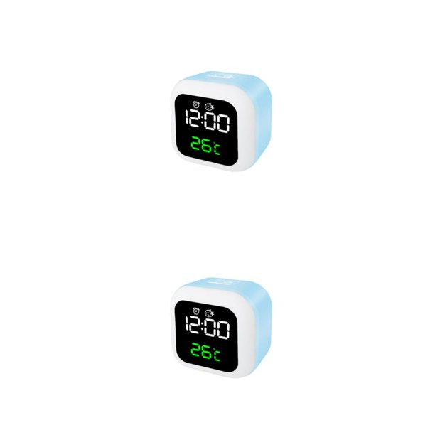 Reloj de pared digital Injueey LED Cuadrado Azul 2Conjunto