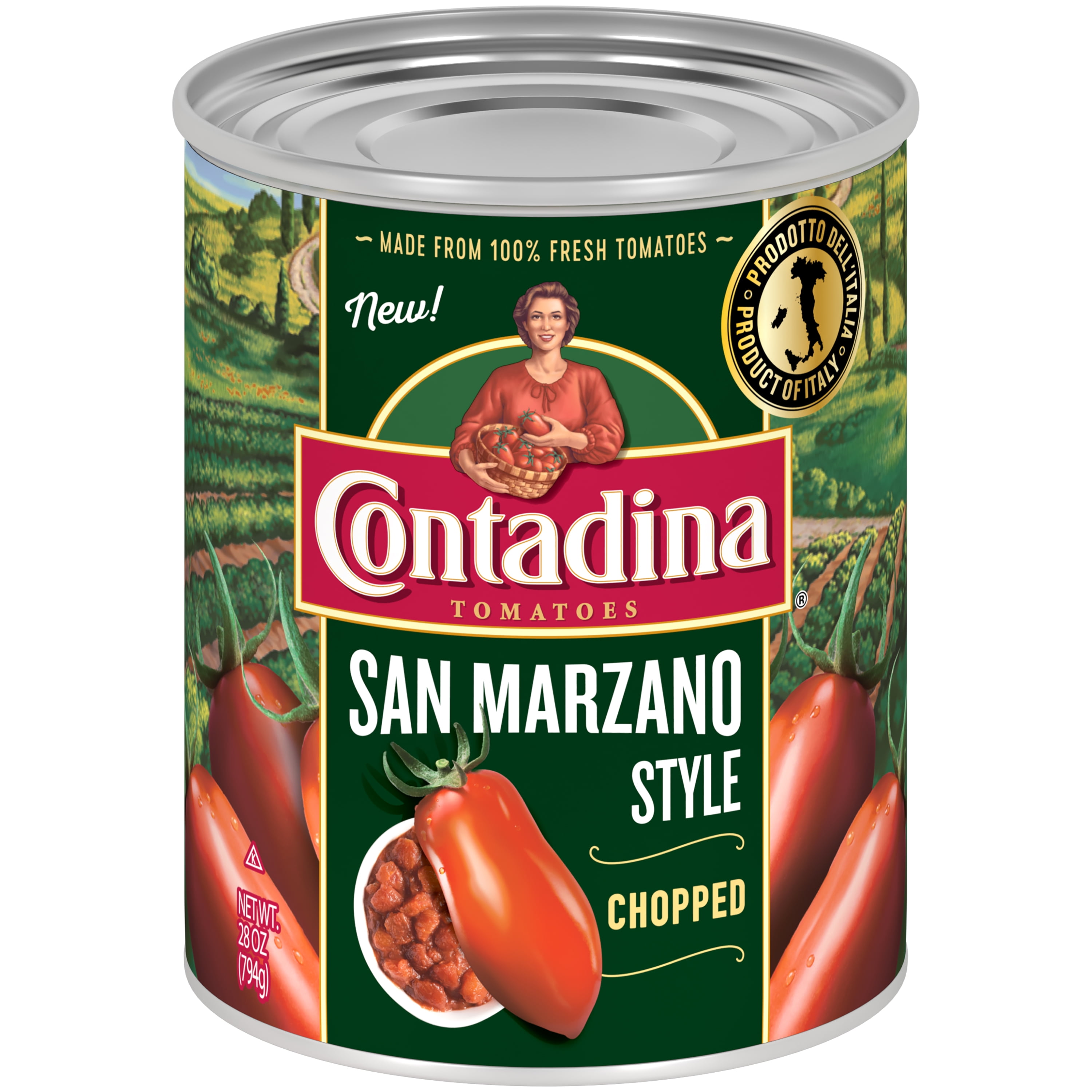 Contadina San Marzano Style Chopped Tomatoes, 28 oz Can