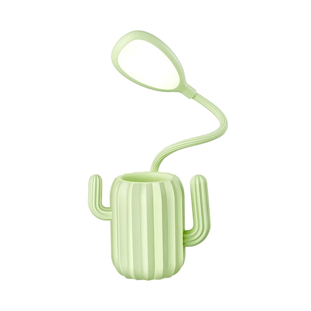 Portalápices De Cactus Lámpara De Mesa Led Lámpara De Protección Ocular De Escritorio Luz De Lectura Recargable Luz De Noche De Noche Luz De Escritorio Sweethay HA024375-03