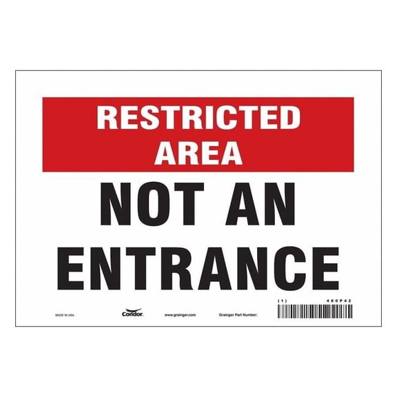 Condor Safety Sign,7 inx10 in,Vinyl 480P42