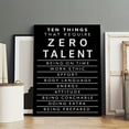 thumbnail image 3 of Ten Things That Require Zero Talent Quote Motivational-1 Poster Wrapped Wooden Frame Wall Decor,Canvas Wall Art for Living Room,Bedroom,Office,Ready to Hang, 3 of 5