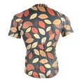 thumbnail image 4 of joogoo Autumn Fall Leaf Pattern Men's Cycling Jerseys Mountain Bike Short Sleeve Tops 3XL, 4 of 7