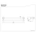 thumbnail image 2 of Kingston Brass BA7973C English Vintage 24-Inch Double Towel Bar in Polished Chrome, 2 of 5