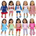 thumbnail image 1 of Set de ropa para muñecas ZQDOLL para muñecas estadounidenses de 18 pulgadas, 23 piezas, 1 of 9
