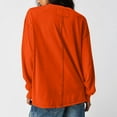 thumbnail image 5 of HTNBO Long Sleeve Shirts for Women Cotton Crewneck Tops Oversized Tshirts Basic Tee Shirts, 5 of 8