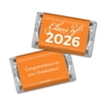 thumbnail image 2 of 124 Pcs Graduation Class of 2026 Orange Wrapped Miniatures and Silver Kisses Candy Mix (1.52 lbs), 2 of 7